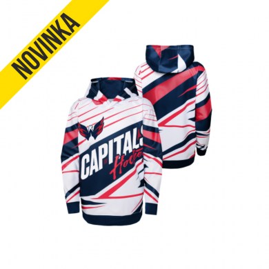 NHL, mikina, ADEPT, QUARTERBACK, PULLOVER, SUBLIMATED, HOODIE, WASHINGTON, CAPITALS, JR, detská